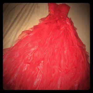 Pink/coral evening dress!